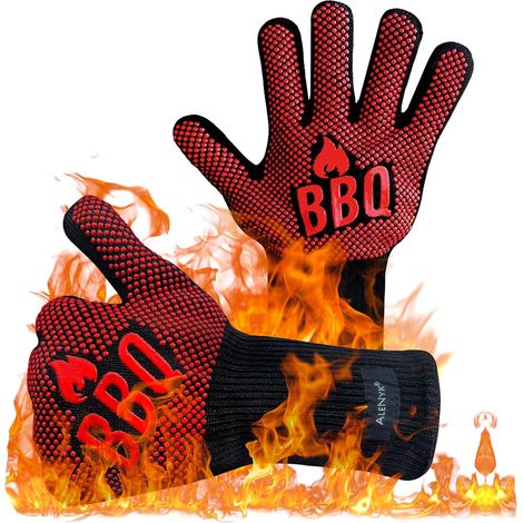 1 Paire Gants, Résistance 800°C, Fibre Durable, Antidérapants, Cuisine BBQ Four (1/5)