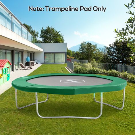 Kit accessoires trampoline protection bord, filet sécurité, housse intempéries Ø 305 cm, vert