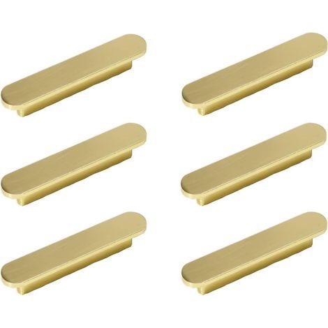 Set of 6 Gold Handles Kitchen Furniture Handle Brushed Brass Gold Center Distance 128mm-cupboard handles Furniture Handle