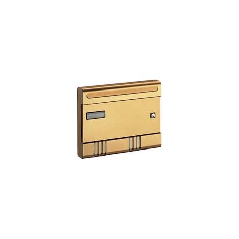 CASSETTA POSTALE PORTARIVISTE SERIE ESSE PER ESTERNI  cm.36,5x7x29h. in alluminio anodizzato bronzo    ALUBOX