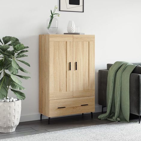 Aparador alto madera de ingeniería roble 69,5x31x115 cm (1/5)