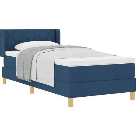 Maison Exclusive - Boxspringbett mit Matratze Blau 190 x 90 cm Po