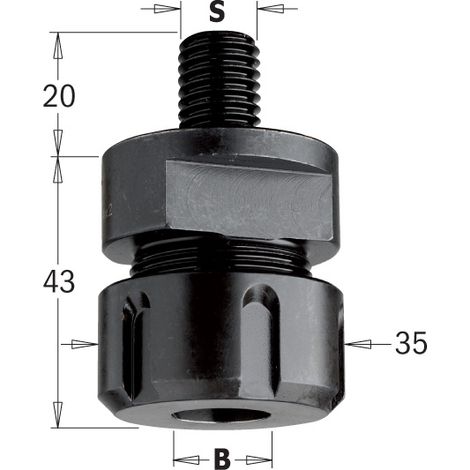 796.122.00 M12x1,75 RH MANDRIL DE FRESADO PARA PINZAS ER20
