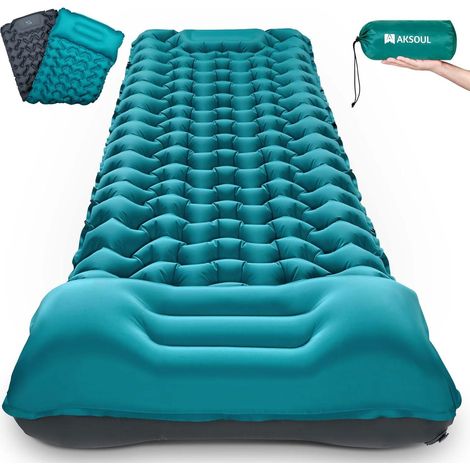 Matelas Pneumatique De Camping Auto-Gonflant: Grand Matelas Gonflable Extérieur Ultra-Léger Épais, Auto-Gonflable Matelas D'Isolation Thermique Pliable pour Tente Trekking Plage