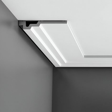 Modanatura Cornice Passacavi 2m Baric Bianco
