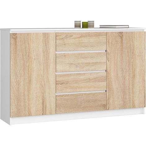 Meuble de cuisine sur pied : 2 portes, 2 étagères, blanc, largeur : 60 cm, hauteur : 85 cm, profondeur : 46 cm. (1/5)
