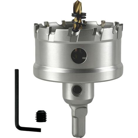 Scie Cloche 60MM Metal Foret de Scie Carbure de Tungstène pour Fer Laiton Bi-Métal pour Inoxydable Fonte Aluminium Métal (1/5)