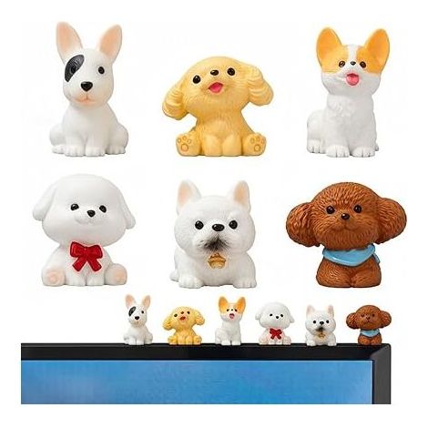 Mini-Hundefiguren für Armaturenbrett und Windschutzscheibe, Auto-Deko-Accessoires mit rückstandsfreiem Kleber, ideal für die Mittelkonsole, 2–3 cm (1/5)
