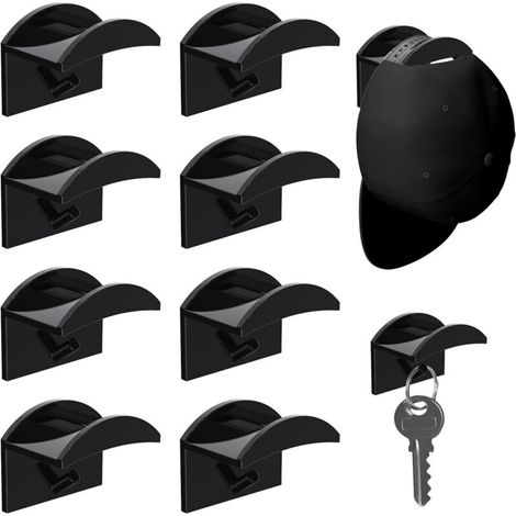 8 Pièces Crochets De Chapeaux,Support Casquette,Rangement Casquette,Range Casquette,Support Casquette Mural,Porte Casquette Mural,Adhésifs Crochets Muraux Pour Chapeaux,Pour Écharpes,Sacs,Serviettes