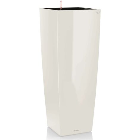 LECHUZA® Pflanzgefäße CUBICO ALTO Premium 40 Weiß hochglanz All-in-One