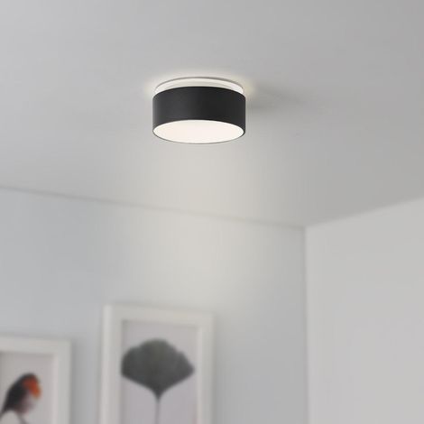 Einbaustrahler Rahmen rund indirektes Licht - Farbe: Schwarz - LED Leuchtmittel: GU10 5W neutralweiß (1/5)