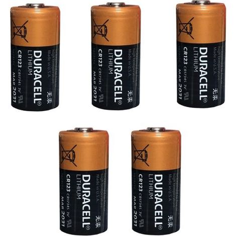 Duracell 5 batteria litio 3V CR123 Versione BULK