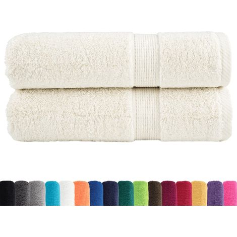 Serviettes de douche de qualité supérieure SOLUND 2 pcs crème