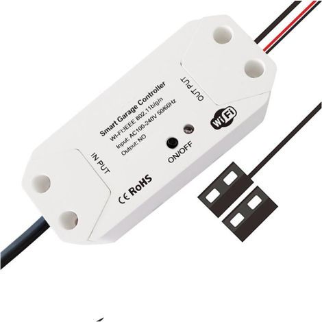 Blanc,Prise UE,WiFi Switch Smart Garage Door Opener Controller Fonctionne avec Home/Tuya APP Control Aucun Concentrateur Requis (1/5)