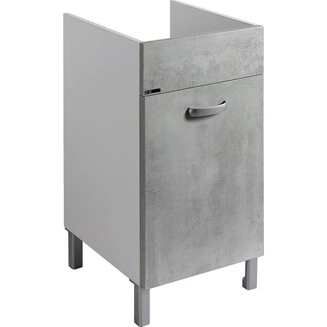 Mobile per Lavatoio 45x50 DOMINA MIX Bianco / Cemento incasso per ceramica e plastica (1/5)
