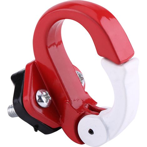 Porte-Casque Moto Universel en Alliage d'Aluminium - Crochet de Suspension Rouge (1/2)