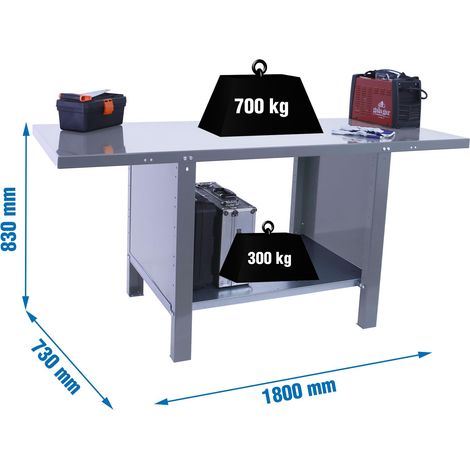 Simonrack Robuster Grauer Werkbank 600 kg Tragfähigkeit