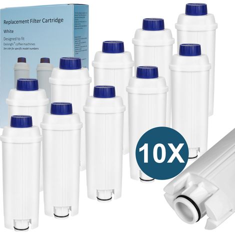 SWANEW Wasserfilter Kaffeefilter für Delonghi DLSC002 Kaffeevollautomaten, Zubehör für Kaffeemaschinen der ECAM, ETAM sowie ESAM Serie, Pack 10 komp (1/5)