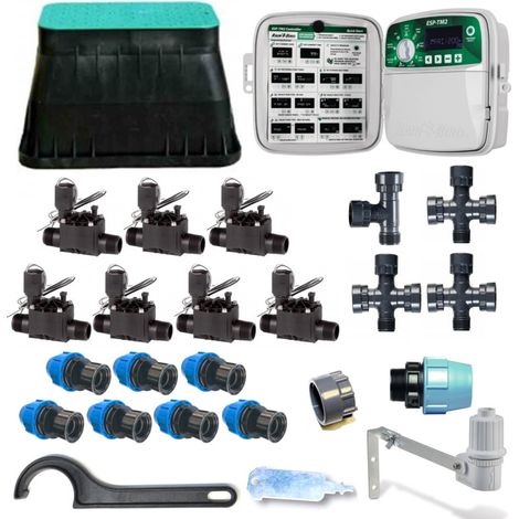 Kit irrigazione Rain Bird a 7 zone con programmatore da esterno