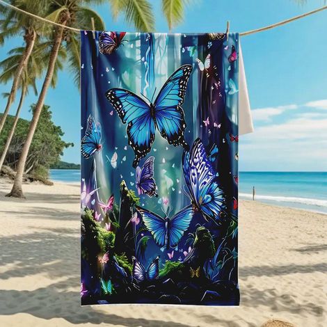 Strandtuch, ultrafeines, saugfähiges Strandtuch aus Fasern, bedrucktes Handtuch, Strandmatte