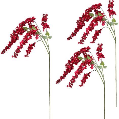 Soavoa Guirlande Glycine Artificielle 3 Branches Soie 100cm Décoration Murale Mariage Balcon Intérieur Extérieur Flexible (1/4)