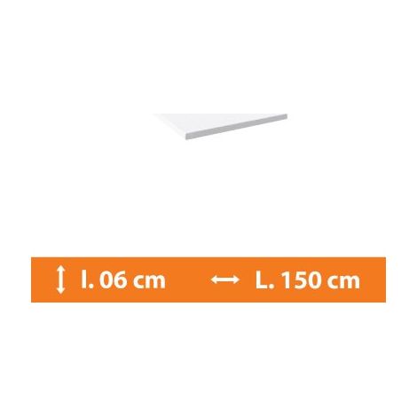 Direct Fenêtres – Plat en PVC blanc 150cm – Profilé à coller pour fenêtres et portes – Épaisseur 2.5mm – Traitement anti UV