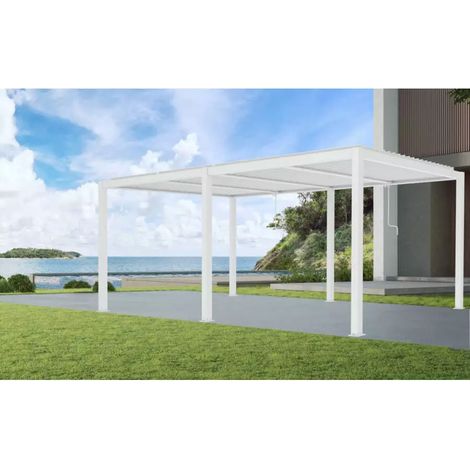 Pergola Bioclimatica 600x300 Cm In Alluminio Wendy - Bianca