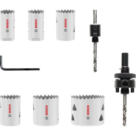 Bosch Multi Material Threaded Hole Saw Set 24 27 32 35 40 52 x 40 mm (1/5)