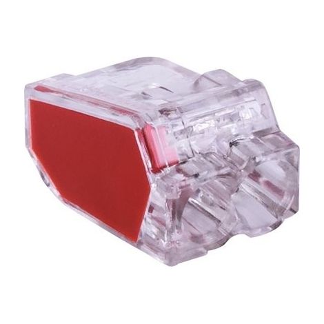 Connecteur automatique 2 entrées mini rouge pour câble rigide 1 à 2.5mm² connexion rapide (boite de 150) SIB ADR P07132 (1/2)
