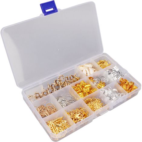 206 Pces Bagues Déco Tresses Métal Doré Argenté, Accessoires Cheveux Dreadlocks DIY, Bijoux de Coiffure Métalliques (1/5)