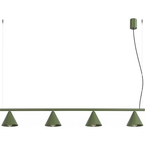 Kronleuchter NOX olivgrün 4xE14 122cm Stahl Sollux (1/5)