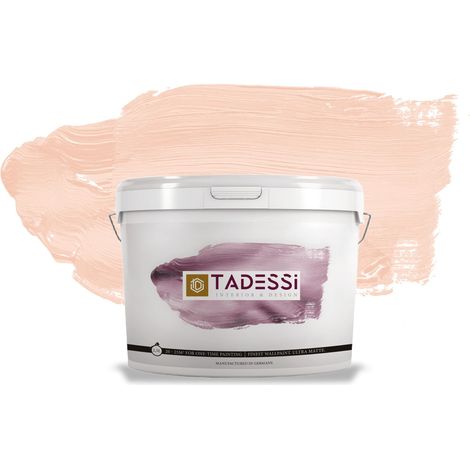 TADESSI Color Vista Wandfarbe Pastell Beige - Rosenquarz - Matte Dispersionsfarbe - Innenfarbe für Wand und Decke