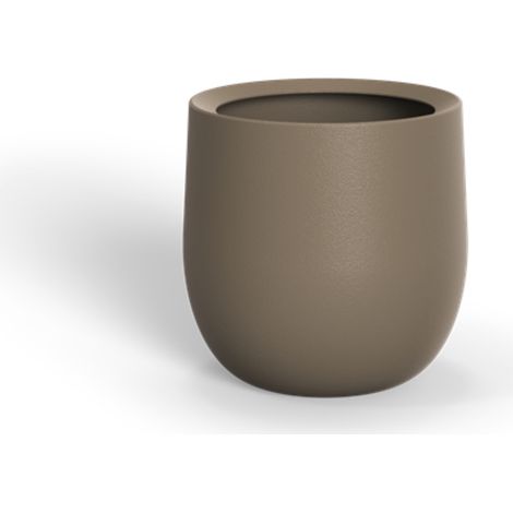Adezz Lora Pflanzgefäß Fiberglas Pflanzkübel Blumenkübel 50x50 cm beigegrau