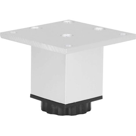 Set mit 4 weißen Möbelfüßen, verstellbare quadratische Füße aus Aluminiumlegierung für Sofa und Schrank