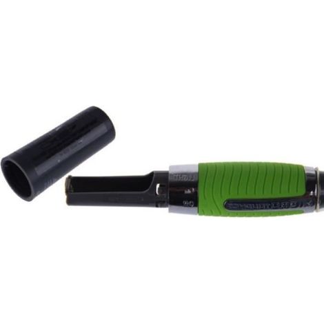 Rasoir Électrique - Tondeuse Nez Et Oreille - Pour Homme Et Femme - Sans Fil Sur Piles AA - Avec LED - Tête Lavable - Vert (1/4)
