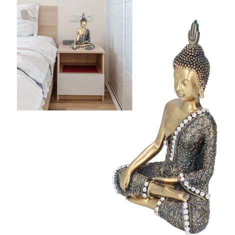 Ornements artisanaux en résine représentant le Bouddha couché thaïlandais, statues de Bouddha indien, Guanyin Bodhisattva, Tathagata Bouddha, articles et ustensiles bouddhistes (1/5)
