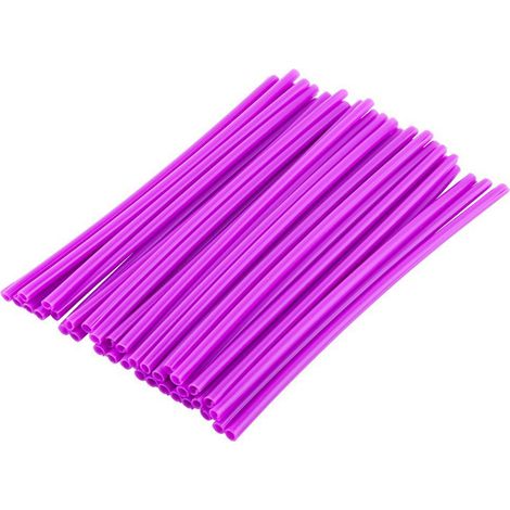36 pièces de protection pour rayons de roue, kit de protection pour jantes de motocross, protection pour moto tout-terrain, violet (1/5)