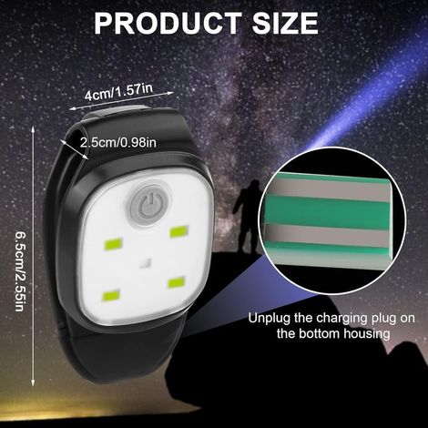 LED Reflektierende Gürtelschärpe Con Banane Porte Telephone, 5 Couleur 3 Mode d'éclairage Rechargeable Ceinture Sécurité Réfléchissante, Harnais Lumineux Course Pied pour Course Vélo (1/2)