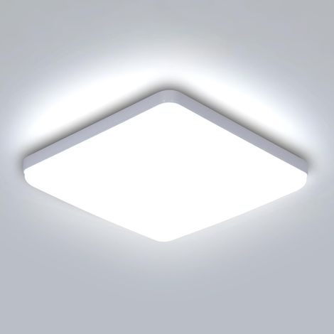1 Plafonnier LED Carré 36W, Ultra-Mince 3,5CM, Blanc Froid 6500K, Pour Salon, Cuisine, Salle De Bain