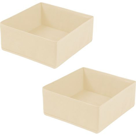 12 Bacs de rangement, tissu non tissé, pliable, fermeture éclair, pour tiroirs, armoires, chambre (1/5)