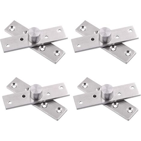 Charnières Pivot Porte à Rotation Cachée de 360 Degrés 4 PCS Pivot Hinge for Door Charnière de Porte Supérieure Inférieure en Bois à Charnière en Aci (1/4)