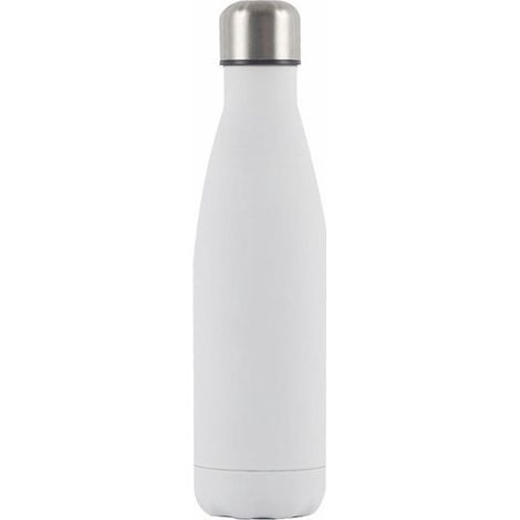 Bottiglia d'acqua in acciaio inox da 500 ml - Bottiglia termica a prova di perdite - Adatta sia per bevande calde che fredde - Bottiglia termica in acciaio inox - 26,577 cm - Argento (1/5)