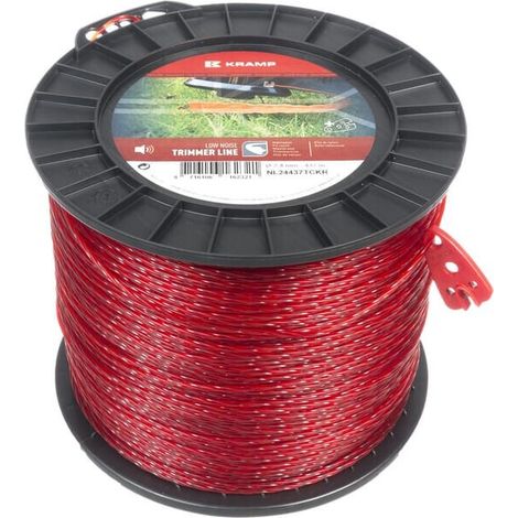 Hilo de corte di谩metro2.4mm x 437m trenzado silencioso rojo UNIVERSAL NL24437TCKR (1/2)