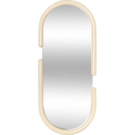 Specchio ovale da piscina 39x90cm beige - Atmosphera créateur d'intérieur