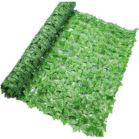 Brise-vue artificiel en lierre, haie, rouleau de brise-vue pour la décoration de jardin extérieur (1/4)