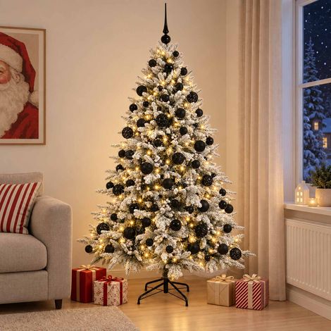 vidaXL Artificial Christmas Tree with Bauble 180 cm 300 LEDs (1/5)