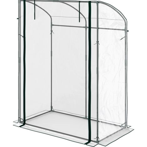 Serre de jardin compacte avec porte enroulable, toiture cintrée, armature en acier thermolaqué et bâche transparente, idéale pour tomates et fleurs - CHICFURN (1/5)