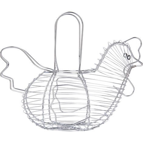 Cesta de alambre cromado KitchenCraft para huevos, 34 x 26 x 24 cm (13,5" x 1" x 9,5")