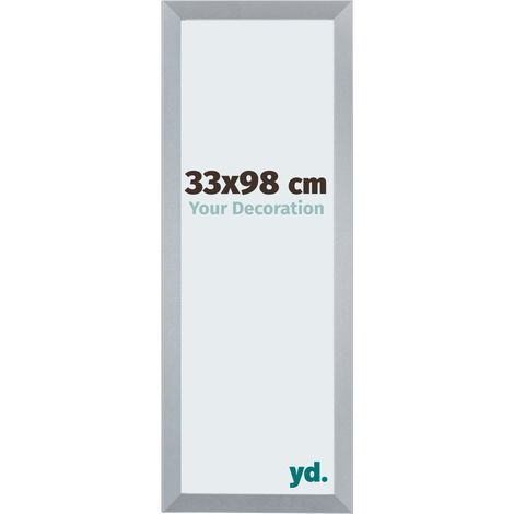 yd. - Cadre photo 33x98 - Argent Brillant - MDF - Catania (1/5)
