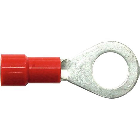 Crimp-isolierte Ösenverbinder, Durchmesser 6,5 mm, M6, 0,5–1 mm², rot (1/2)
